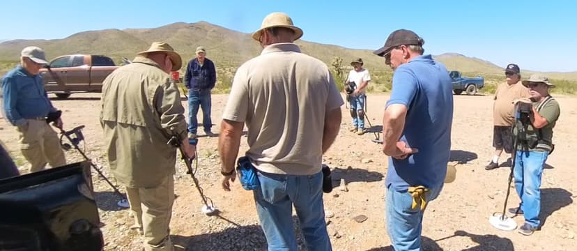 Detectorists circled up for coaching